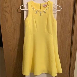 GB girls yellow dress size 12 with white bling!